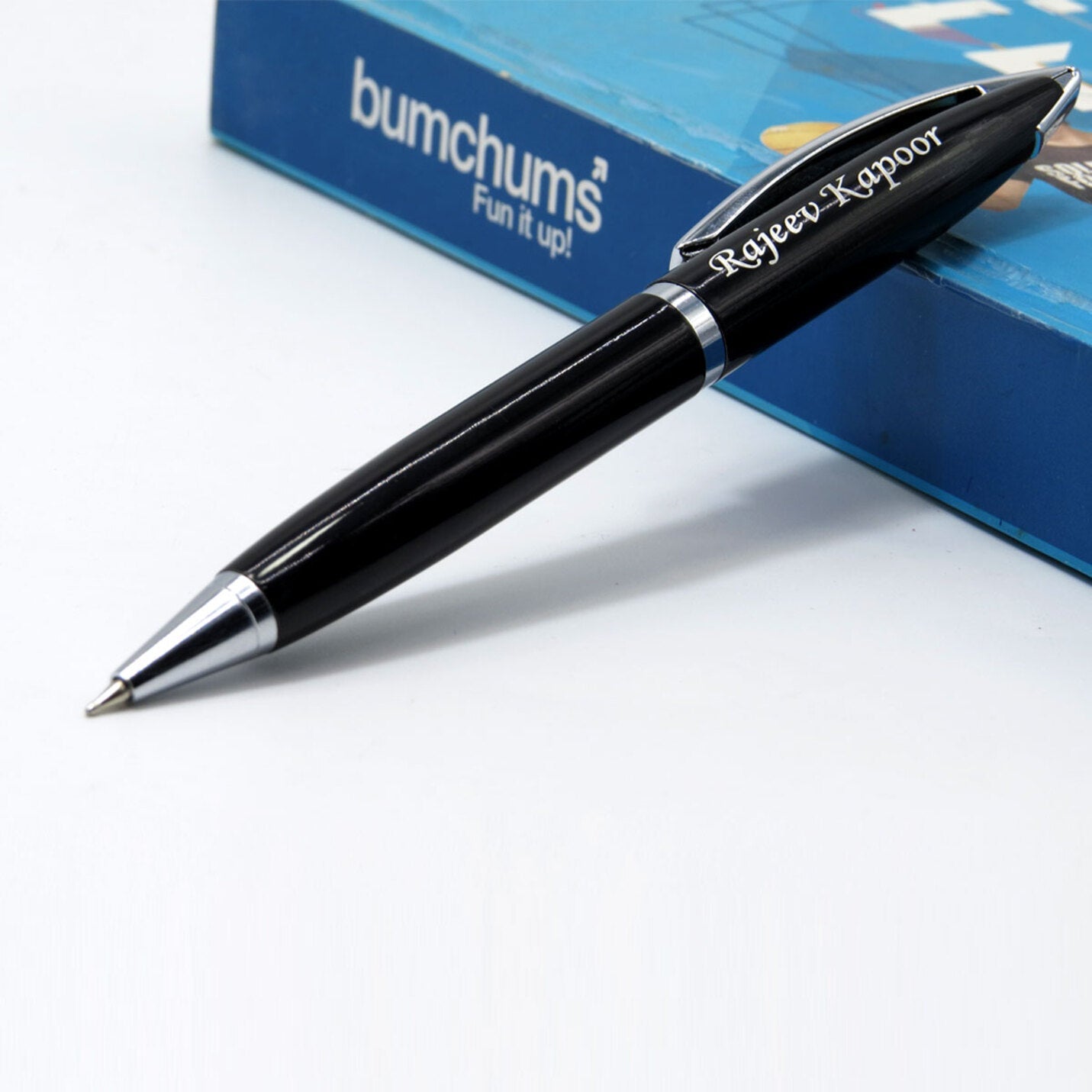 Custom Made Premium Engraved Metal Pen with Wooden Box Img 1